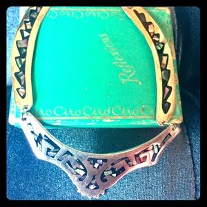 Alpaca mother of pearl inlaid Sterling necklace